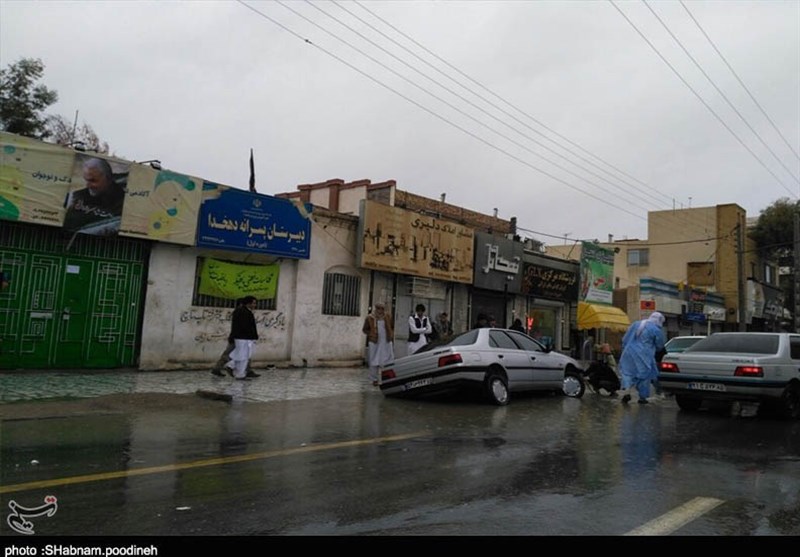 بارندگی در جاده‌های 2 استان