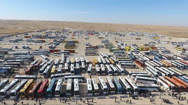 استقرار 11 هزار دستگاه اتوبوس در مرزها