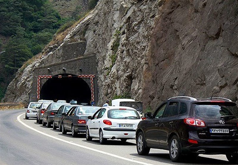 وضعیت راه‌های کشور؛ ترافیک سنگین در جاده چالوس